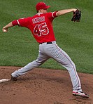 Tyler Skaggs pitching with the Angels in 2014