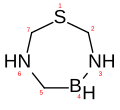 1,3,6,4-Tiadiazaborepano, no 1,3,6,4-Tiadiazaboraepano