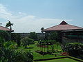 Terminal building with gardens