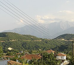 A view of Lagorrachi with Mt. Olympus in the background