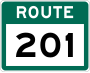 Route 201 marker