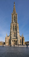 West porch and tower of Ulm Minster (begun late 14th century, completed 19th)