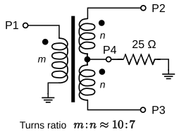 File:3 dB hybrid transfomer.svg