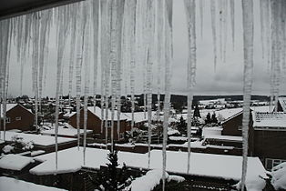 Icicles in Alton, England, on 10 January 2010.