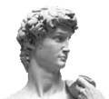 The face of Michelangelo's David