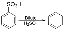 Desulfonation reaction equation.svg