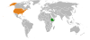 Location map for Ethiopia and the United States.