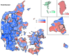 Largest party within each municipality.