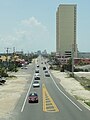 Looking down on Front Beach Road