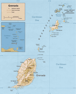 Map of Grenada