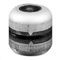 Plutonium pellet within iridium cladding.