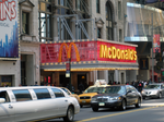 A McDonald's store front in Times Square.