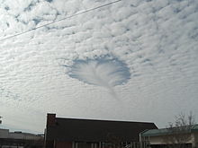 Fallstreak Hole over Oklahoma City, Oklahoma, January 2010