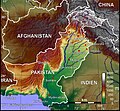 Topografía de Pakistán hecho por BishkekRocks