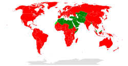 国际红十字与红新月运动在世界范围内的活动地区