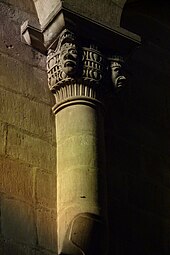 Romanesque egg-and-dart on a capital from the Collegiate Church of Saint-Barnard, Romans-sur-Isère, France, unknown architect or sculptor, 838