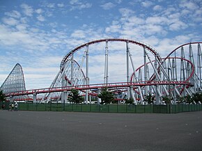 Steel Dragon 2000 from outside Nagashima Spa Land's boundary