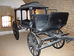 jewish hearse, Theresienstadt concentration camp, Terezín, Czech Republic.