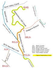 Wednesbury Canal Map SO99SE