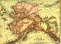 Image 20Alaska in 1895 (Rand McNally). The boundary of southeastern Alaska shown is that claimed by the United States before the conclusion of the Alaska boundary dispute. (from History of Alaska)