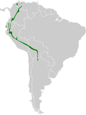 Distribución geográfica del zorzalito overo.