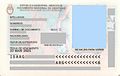 Front side of previous version of DNI card, issued 2009-2012