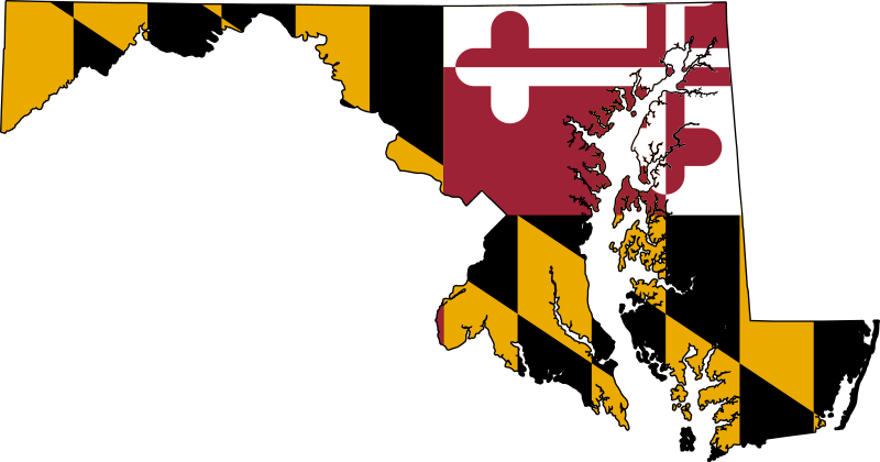 File:Flag-map of Maryland.svg