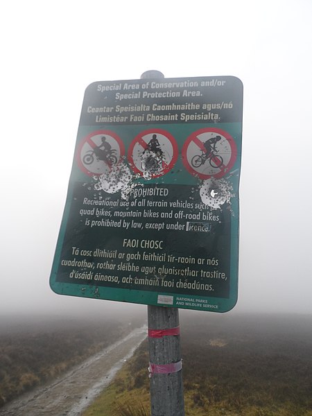 File:No biking sign, Wicklow.jpg