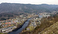 View of Liknes and the river Kvina