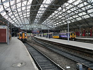 The northern side of Liverpool Lime Street railway station