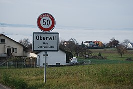 Entrance to Oberwil village