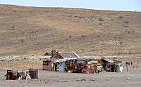 Shacks of Damara people within Namib Desert