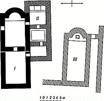 План фундаментов зданий в Судагылане (I — VIII—IX вв., II — VIII—IX вв., III — V—VI вв.)[316]