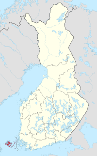 Location of Åland within Finland