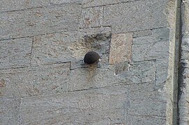 Cannonball in the wall