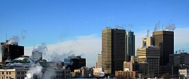 Downtown Winnipeg seen from The Forks