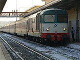 Train at the station headed by a D.445 class locomotive.