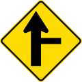 Side road on the right with priority