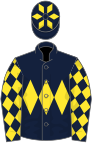 Dark blue, yellow triple diamond, diamonds on sleeves and cap