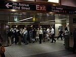 Typical rush hour crowd heading to an LIRR train