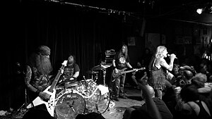 Saint Vitus performing in Memphis, 2012. From left to right: Dave Chandler, Henry Vasquez, Mark Adams, Scott Weinrich.