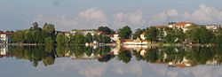 Panoramic view from Straussee lake