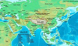 Asia in 500 AD, showing Northern Wei territories and their neighbors