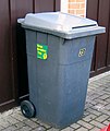 A standard wheelie bin in Berkshire, England