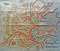 Historic map (undated) of Luxembourg city's fortifications