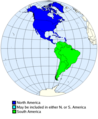 Division of the Americas into North and South America