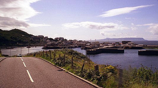 Mallaig viewed from the Ferry Road to the north of the village