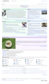 Main Page of the English Wikipedia on October 20, 2010