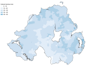 Percentage of Catholics identifying as Northern Irish