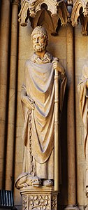 Statue of Saint Clement on the Portal of the Virgin